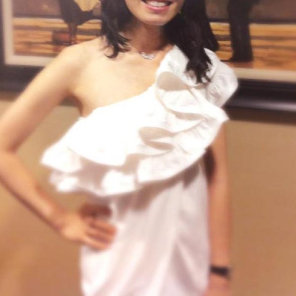 BCBG MAXAZRIA Ruffle Single Shoulder Evening Dress - Picture 4 of 5